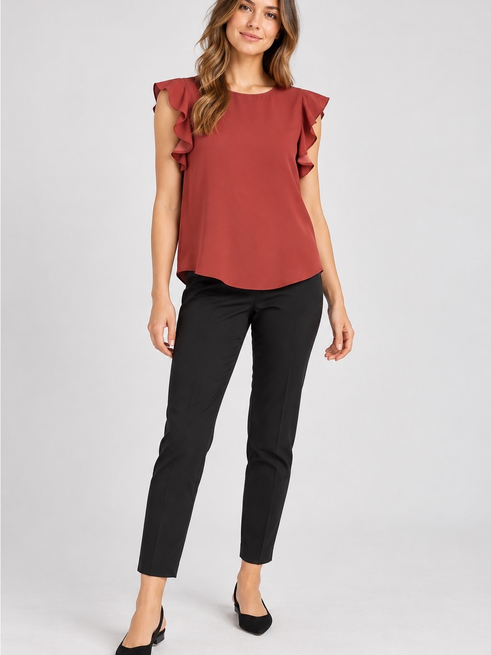 Babaton Black Slim Cropped Ankle Pants